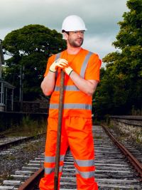 High visibility waistcoat with double reflective tape